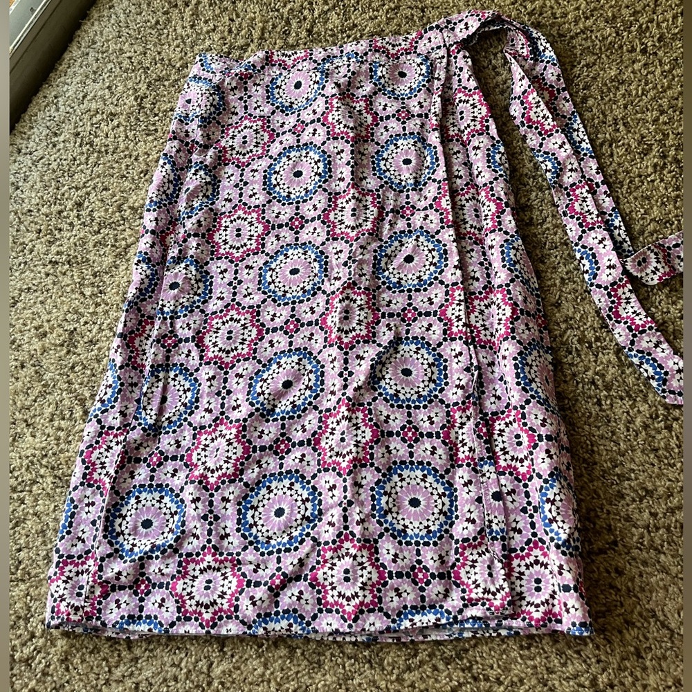 Mosaic Wrap Midi Skirt